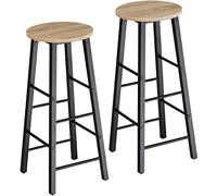 Set de 2 taburetes de bar Keynes - madera industrial clara, roble Sonoma