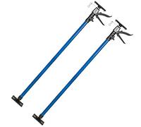 tectake® Juego de Tensores para Puerta, Puntales de Obra Ajustables, Puntal Telescopico Extensible, Puntales Extensibles, Varilla Telescopica, Poste Telescopico Extensible - Juego de 2 Azul