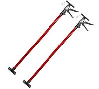 tectake® Juego de Tensores para Puerta, Puntales de Obra Ajustables, Puntal Telescopico Extensible, Puntales Extensibles, Varilla Telescopica, Poste Telescopico Extensible - Juego de 2 Rojo
