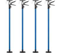 tectake® Juego de Tensores para Puerta, Puntales de Obra Ajustables, Puntal Telescopico Extensible, Puntales Extensibles, Varilla Telescopica, Poste Telescopico Extensible - Juego de 4 Azul