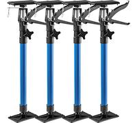 tectake® Juego de Tensores para Puerta, Puntales de Obra Ajustables, Puntal Telescopico Extensible, Puntales Extensibles, Varilla Telescopica, Poste Telescopico Extensible - Juego de 4 Azul
