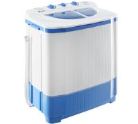 Tectake - Lavadora portátil mini con centrifugado, 4,5 kg, Carga superior, Ahorro de energía, Máquina mini lavadora portátil para camping, caravanas, casa pórtatil, Lavadora de camping, 2 en 1 lava y