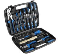 TecTake Maletín de herramientas con 57 piezas | Completo equipamiento | Maletín resistente y ligero