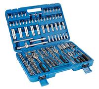 TecTake® Maletin Profesional, Juego de Llaves de Tubo, Llaves Torx, Caja herramientas, Kit de Bricolaje, Maletín Herramientas, Acero Cromo Vanadio - 171 piezas Azul