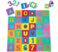 TecTake Manta de Juegos Alfabeto Puzzle Alfombra Rompecabezas 86 Piezas Goma Espuma EVA