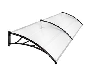 tectake® Marquesina Resistente para Puerta Entrada Exterior, Burlete Puerta Entrada, Placas de Policarbonato, Tejado Exterior y Toldos Exterior Terraza Duraderos - 93 x 300 x 0,5 cm