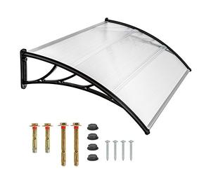 tectake® Marquesina Resistente para Puerta Entrada Exterior, Burlete Puerta Entrada, Placas de Policarbonato, Tejado Exterior y Toldos Exterior Terraza Duraderos - 93 x 150 x 0,5 cm
