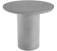 TecTake® Mesa Auxiliar Redonda de magnesio, diseño Minimalista, Apto para Interior y Exterior, 25 kg Capacidad Carga, Mesa Centro para Sofa, fácil Montaje - 86,5 x 75,5 cm Gris Hormigón
