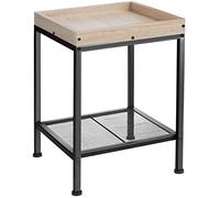 TecTake® Mesa Auxiliar Salon, Mesita Auxiliar, Mesa para Sofa, Mesitas de Noche, Decoracion Hogar, con Bandeja Superior - 41,5 x 41 x 56 cm Madera Industrial Clara, Roble Sonoma