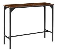 TecTake® Mesa Comedor con Diseño Industrial Delgado, Pies Ajustables, Mesa Madera Comedor, Muebles de Cocina, Muebles de Salon - 120 x 40 x 100,5 cm Madera Industrial Oscura, Rústica