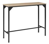 TecTake® Mesa Comedor con Diseño Industrial Delgado, Pies Ajustables, Mesa Madera Comedor, Muebles de Cocina, Muebles de Salon - 120 x 40 x 100,5 cm Madera Industrial Clara, Roble Sonoma