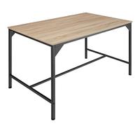 TecTake® Mesa Comedor Industrial, Rectangular, Madera y Acero, Estilo Industrial, Pies Ajustables, Muebles de Salon, Mesa Cocina - 120 x 75 x 75 cm Madera Industrial Clara, Roble Sonoma
