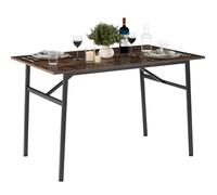 TecTake® Mesa de Comedor, Mesa Alta para Cocina con diseño Industrial, Mueble recibidor Minimalista, Mobiliario de Interior para bistró Estilo Vintage (Madera Industrial Oscura, rústica)
