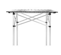 Tectake - Mesa de aluminio plegable 70 o 140 x 70 x 70 cm Estructura de metal Montaje y desmontaje rápido Superficie de láminas muy fácil de limpiar