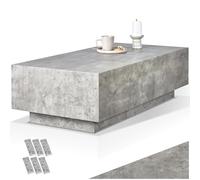 TecTake® Mesa de Centro con Diseño Minimalista, Mesa Auxiliar Salon para Mueble Salon Moderno, Mesas Auxiliares, Mueble Comedor, Mesitas de Noche - 60 x 120 x 35 cm Aspecto Hormigón