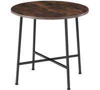 Tectake Mesa de comedor 80x76cm, Madera industrial oscura, rústica