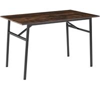Mesa de comedor Swansea 120x75x76cm - Madera industrial oscura, rústica