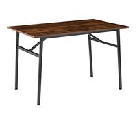 TecTake® Mesa de Comedor, Mesa Alta para Cocina con diseño Industrial, Mueble recibidor Minimalista, Mobiliario de Interior para bistró Estilo Vintage (Madera Industrial Oscura, rústica)