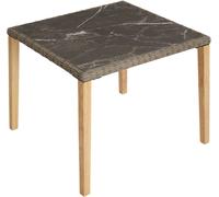 Tectake Mesa de ratán 93,5 x 93,5 x 75 cm, natural