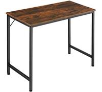 TecTake® Mesa Escritorio de Madera con Estructura Resistente, Mesa de Ordenador para Oficina, Diseño Industrial, Mesa de Escritorio Moderna - 50 x 80 x 75,5 cm Madera Industrial Oscura, Rústica