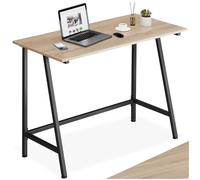 tectake® Mesa Escritorio de Madera con Estructura Resistente, Mesa de Ordenador para Oficina, Diseño Industrial, Mesa de Escritorio Moderna - 100 x 50 x 77 cm Madera Industrial Clara, Roble Sonoma