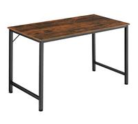 tectake® Mesa Escritorio de Madera con Estructura Resistente, Mesa de Ordenador para Oficina, Diseño Industrial, Mesa de Escritorio Moderna - 60 x 140 x 75,5 cm Madera Industrial Oscura, Rústica