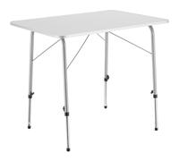TecTake® Mesa Plegable, Mesa Camping Plegable con Altura Ajustable, Mesa Jardín Exterior con Bordes de Aluminio, Tablero MDF, Fácil Limpieza, Ideal Acampadas, Jardín, Terraza, Picnic, 80x60x68cm