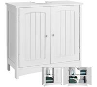 TecTake® Mueble bajo Lavabo, Almacenamiento baño con 2 Compartimentos espaciosos, Mueble bajo Lavabo con Puertas batientes, Baño Auxiliar, para Fregadero, Armario - Modelo A