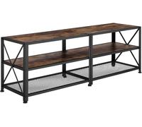 Tectake Mueble bajo para televisor, Madera industrial oscura, rústica