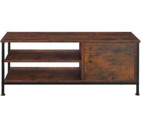Tectake Mueble bajo TV 110x40x45,5cm, Madera industrial oscura, rústica