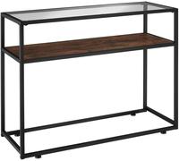 Tectake Mueble recibidor 100 x 41 x 80,5 cm, Madera industrial oscura, rústica