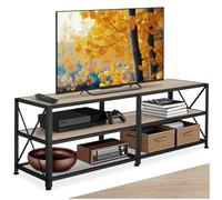TecTake® Mueble TV de Estilo Industrial, Aparador Salon para Televisor con 3 Alturas, Aparadores para Salon y Dormitorio - 141 x 41,5 x 50,5 cm Madera Industrial Clara, Roble Sonoma