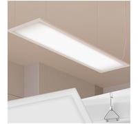 TecTake® Panel LED Ultraplano, Diseño moderno, Lámpara LED para Techo y Pared, Iluminación Uniforme, Luz Blanco Cálido, Bajo Consumo, Ideal para Salón, Dormitorio, Cocina, Pasillo - 119,5 x 29,5 cm