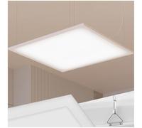 TecTake® Panel LED Ultraplano, Diseño moderno, Lámpara LED para Techo y Pared, Iluminación Uniforme, Luz Blanco Cálido, Bajo Consumo, Ideal para Salón, Dormitorio, Cocina, Pasillo - 62 x 62 cm