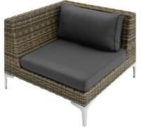 Tectake Pieza modular conjunto ratán Villanova esquina derecha 89 x 89 x 72 cm