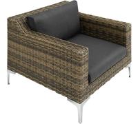 Tectake Pieza modular para conjunto de ratán Villanova sillón 85 x 89 x 72 cm