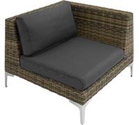 Tectake Pieza modular set ratán Villanova esquina izquierda 89 x 89 x 72 cm