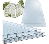 tectake® Placas de Policarbonato Transparente, Resistente al Exterior y a Rayos UV, Tejado Exterior y Marquesina Puerta, Policarbonato para Techo Lluvia - 121 x 60,5 x 0,4 cm 14 Placas