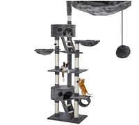 Tectake - Rascador para gatos Hansi | 2 casetas para gatos, varias alturas | 3 plataformas para descansar | El árbol destaca por su acabado de calidad superior y su robusta estructura