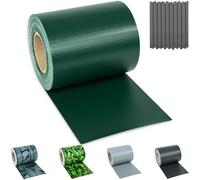 tectake® Rollo Aislamiento Aislante PVC 19 cm de Alto, Protección UV, Privacidad, 30 Clips de Sujeción, Malla Sombreo, Ocultacion Jardin Exterior, Valla Jardin Exterior - 70 m Verde