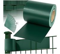 tectake® Rollo Aislamiento Aislante PVC 19 cm de Alto, Protección UV, Privacidad, Clips de Sujeción, Malla Sombreo, Ocultacion Jardin Exterior, Valla Jardin Exterior - 70 m Verde