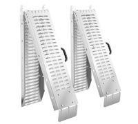 Tectake - Set de 2 rampas de carga Björn plegables, 400 kg de capacidad de carga Gran longitud para un uso versátil Con mecanismo de bloqueo y asas plegables y ergonómicas Superficie perforada y