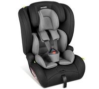 tectake® Silla de Coche Giratoria 360 Grados, I-Size, ISOFIX, 76-150 cm | ISOFIX y Top Tether, Protección contra Impactos Laterales, Reductor Extraíble, Arnés de 5 Puntos, Gris Oscuro/Negro