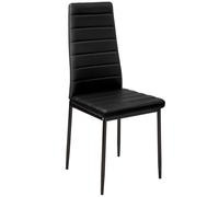 TecTake® sillas de Comedor Acolchadas, Funda de Cuero sintético, Respaldo Alto, Patas de Acero, Montaje Sencillo, sillas Comedor Modernas, Muebles Salon Modernos, Silla nordica - 8 Sillas Gris