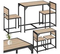 TecTake Sillas de Comedor, Juego de 2 sillas para el salón, Conjunto de Asientos para la Cocina, Set de Muebles de Interior (Madera Industrial Clara)
