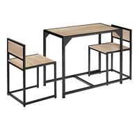 TecTake Sillas de Comedor, Juego de 2 sillas para el salón, Conjunto de Asientos para la Cocina, Set de Muebles de Interior (Madera Industrial Clara)