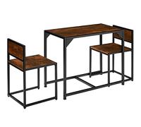 TecTake® Sillas de Comedor, Juego de 2 sillas para el salón, Conjunto de Asientos para la Cocina, Set de Muebles de Interior (Madera Industrial Oscura, rústica)