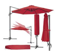 TecTake® Sombrilla Parasol UV, Inclinación Ajustable, Jardín, Terraza, Patio - Funda Protectora, Ventilación