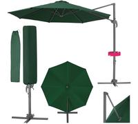 TecTake® Sombrilla Parasol UV, Inclinación Ajustable para Jardín, Terraza y Patio - Funda Protectora, Ventilación Mejorada