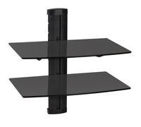 TecTake Soporte de pared para reproductores de DVD y receptores - varios modelos - (2 estantería Negro | 401102)